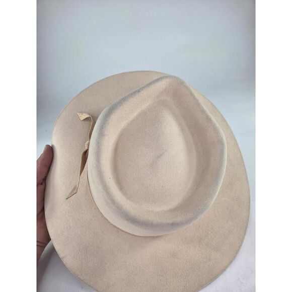 Lack Of Color Hat 100% Australian Wool Size 59 Large Western Flat Brim Beige Hat main image 6